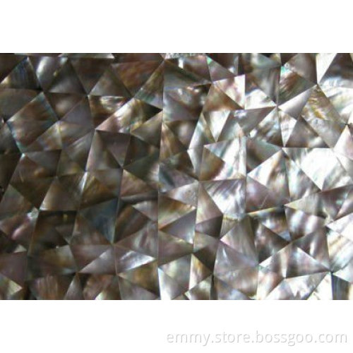 Triangle brown lip seashell pearl mosaic wall tiles